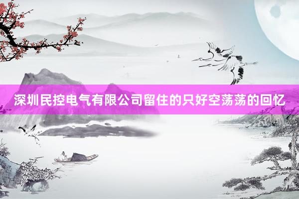 深圳民控电气有限公司留住的只好空荡荡的回忆